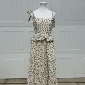 Neuflora Floral Summer Tank Peplum Dress